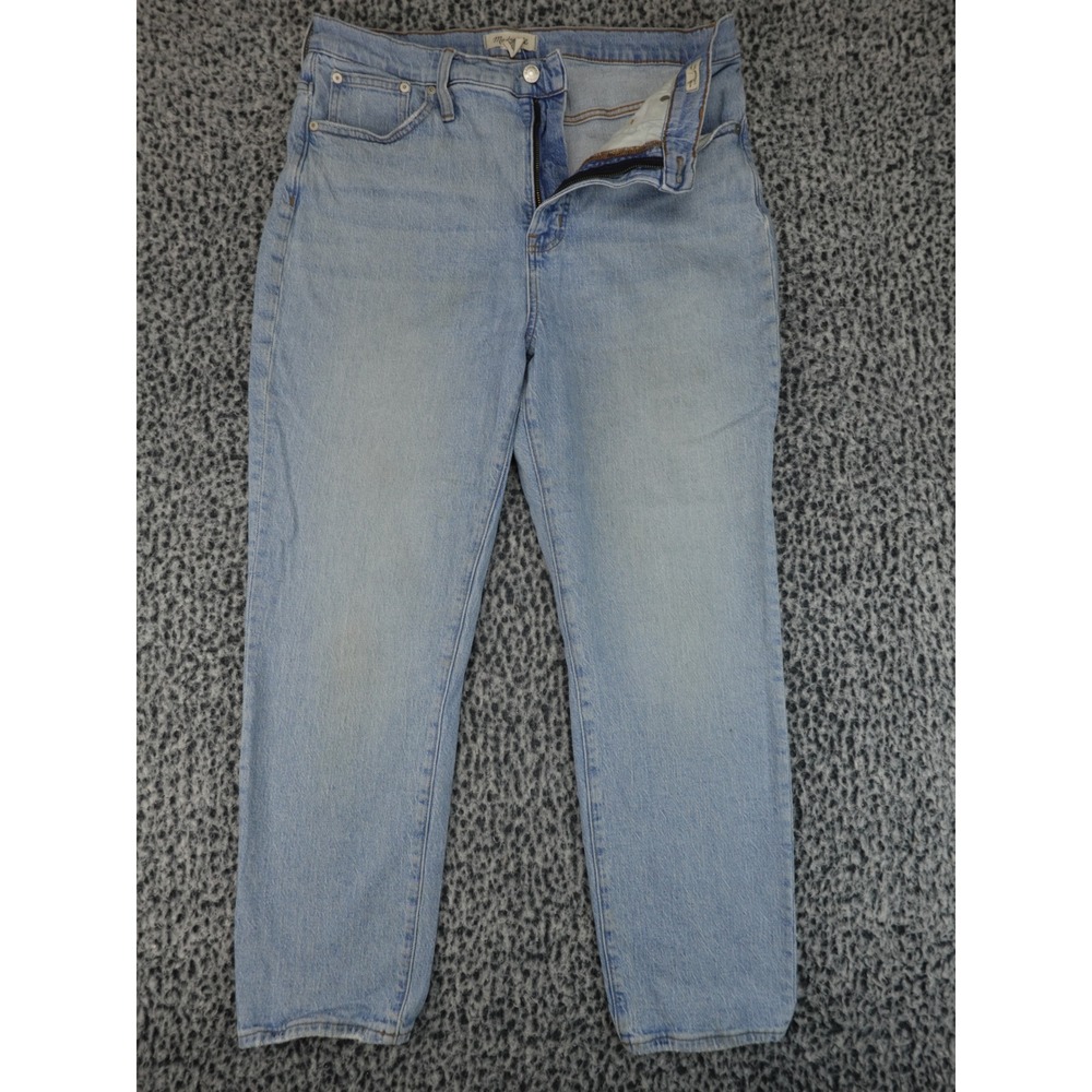 Madewell The Perfect Vintage Straight Leg Jeans Womens 32 Light Wash Blue Denim
